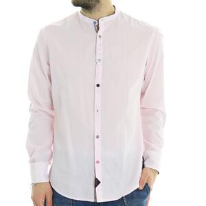 CAMICIA COREANA CON TOPPE ROSA